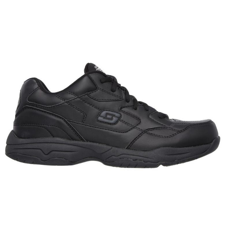 Skechers Felton Albie Women's Slip Resistant Work Shoes - Black (Style #76555) | Comfortable & Durable Non-Slip Shoes for Nurses, Waitresses & Healthcare Workers