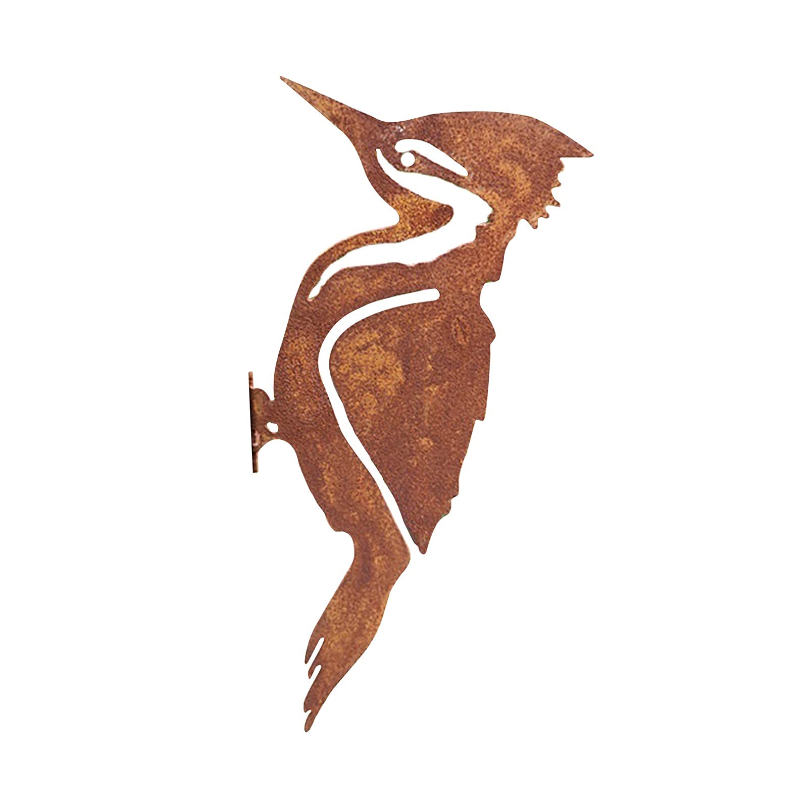 TOMYEUS Metal Garden Sculptures - Handcrafted Woodpecker Steel Yard Art for Outdoor Decor, Country Fence & Gardening Decoration | Perfect for Patio, Lawn & Backyard Landscaping