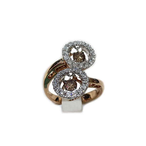 14K Rose Gold Brown Diamond Ring for Women - Elegant Solitaire Engagement & Wedding Band - Perfect for Anniversaries, Proposals & Special Occasions