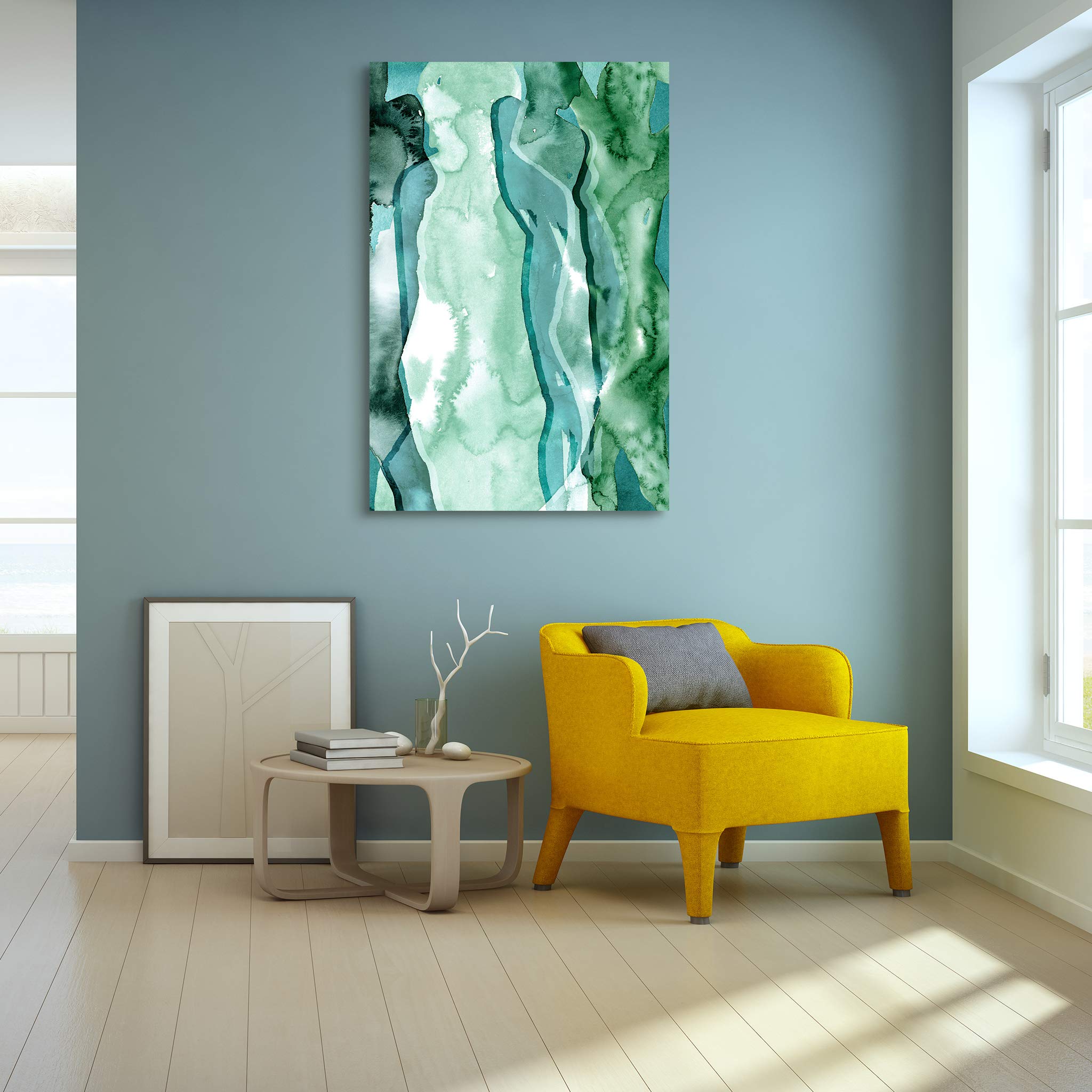 Empire Art Direct Floating Glass Wall Art - Frameless Tempered Glass Panel for Women's Decor, 48x32 Inches, Ready to Hang - Perfect for Living Room, Bedroom & Office Decor
