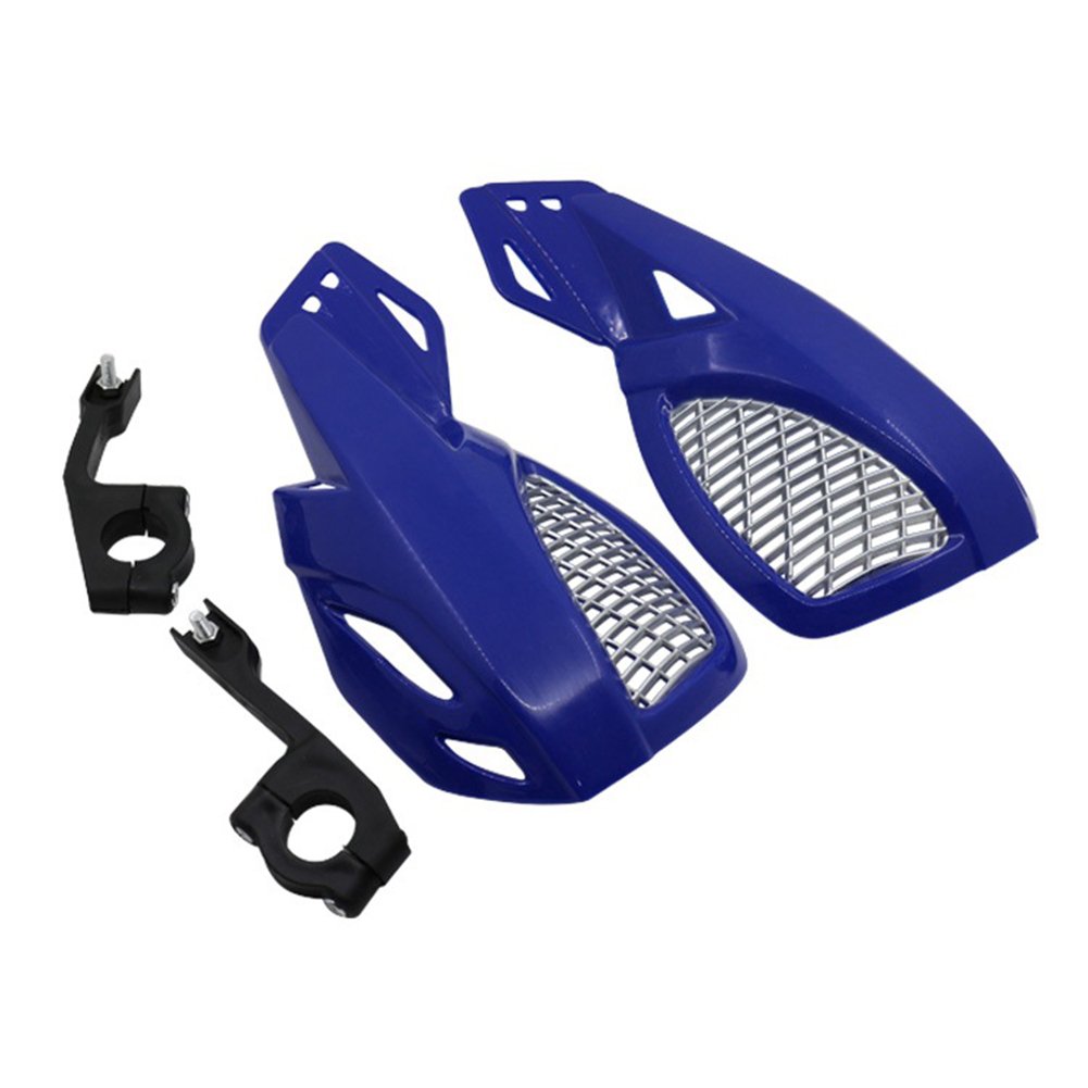 DishyKooker 2-Pack Motorcycle Hand Guards - Dirt Bike & Scooter Handlebar Protectors (Blue) - Durable Hand Protectors for Off-Road Riding & Urban Commuting - Perfect for ATV, Motocross & Street Bikes Accessories
