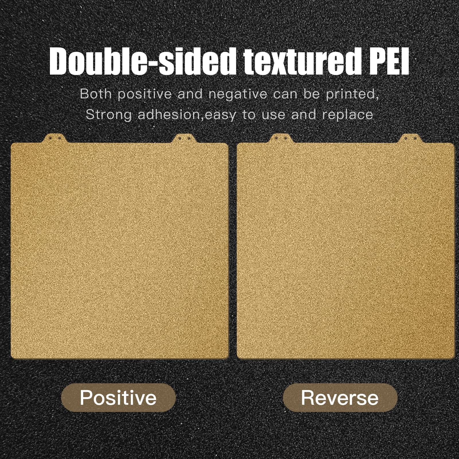 Double Sided Textured PEI Sheet for 3D Printers - 220x220mm Frosted PEI Printing Plate Compatible with Anet A8/A6, Robo R2, Wanhao Duplicator 6 & i3 (No Magnetic Base) - Perfect for Smooth First Layer Adhesion & Easy Print Removal