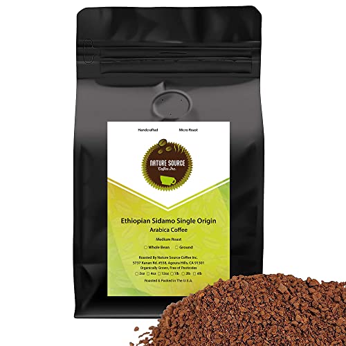 Premium Sidamo Single Origin Arabica Coffee - Medium Roast Whole Bean (2 lbs) | Ethically Sourced from Ethiopia | Perfect for Home Brewing, Office Use & Gifts