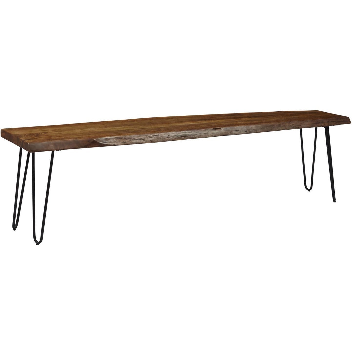 Nature's Edge Solid Wood Dining Bench - Rustic Farmhouse Style Kitchen Bench with Backrest, Perfect for Dining Room, Kitchen Island, or Entryway Seating