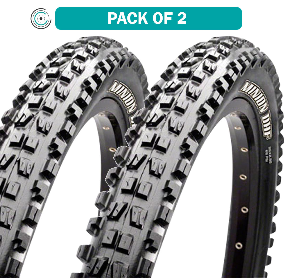 2 Pack Maxxis Minion DHF Tires 29x2.6 Tubeless Folding MTB Bike Tires with Dual EXO & Wide Trail Technology (TB00032800) - Perfect for Downhill, Enduro & Trail Riding