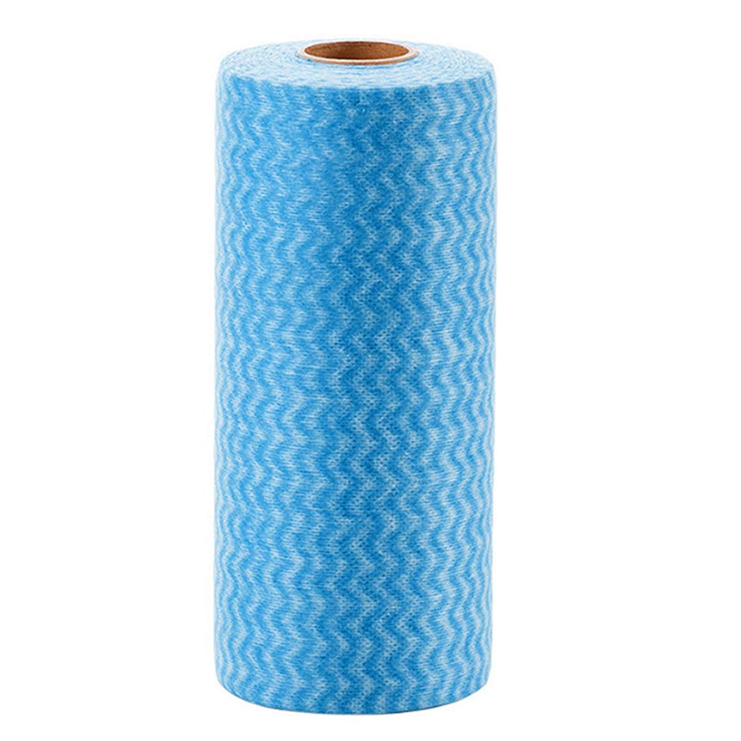 Hoshen Reusable Cleaning Cloths - 12 Pack Non-Woven Dish Towels for Kitchen, Bathroom & Household Cleaning | Lint-Free, Absorbent & Washable | Perfect for Dishes, Countertops & Dusting (Blue)