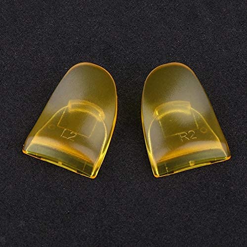 PS4 Controller L2 R2 Trigger Button Extenders - Clear Yellow for PS4, PS4 Slim & PS4 Pro - Improve Grip & Comfort for FPS, Racing & Action Games