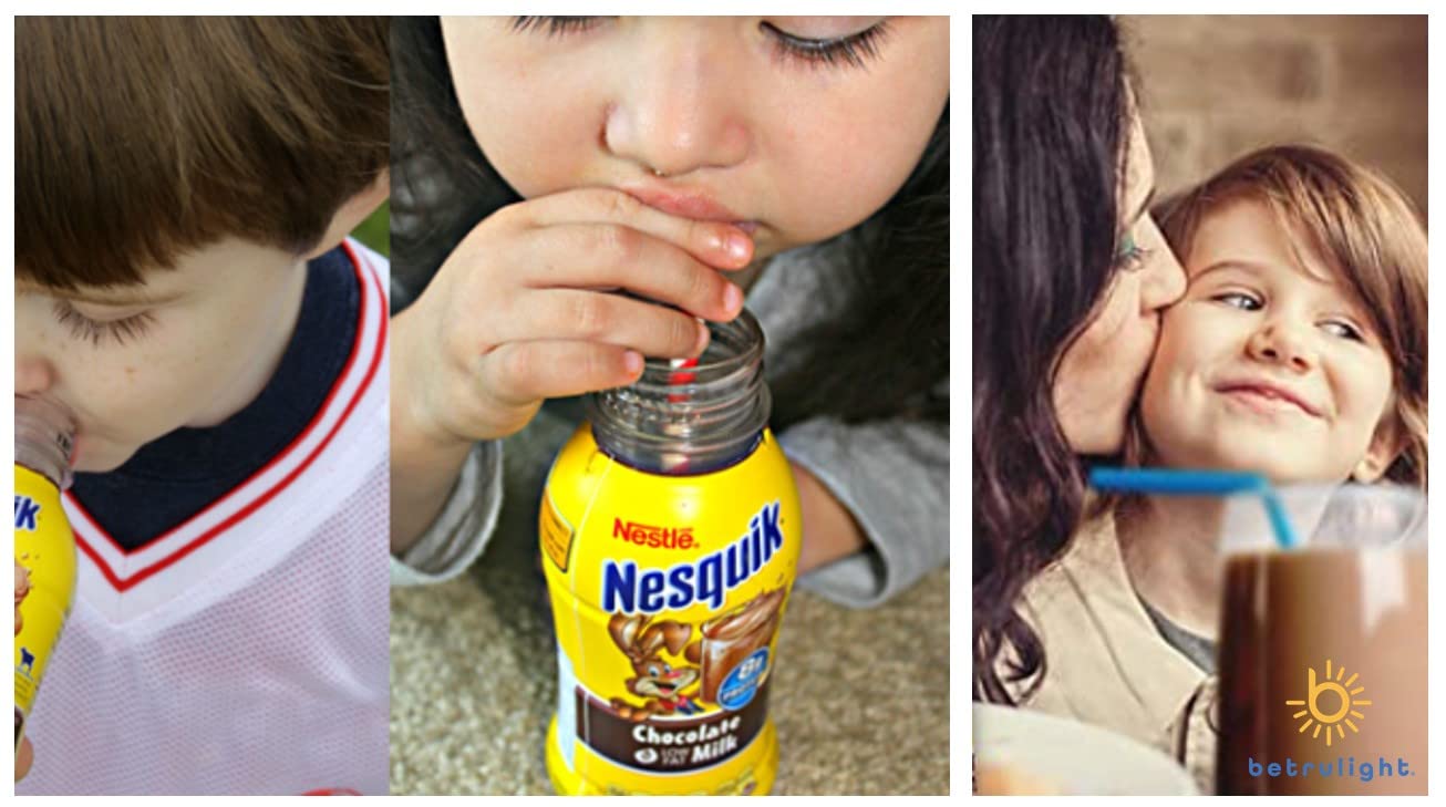 High Protein Chocolate Milk Drink Bundle - Nesquik Lowfat Ready-to-Drink (8 Fl oz, 6 Pack) | Premium Gift Packaging in BETRULIGHT Branded Box | Perfect for Post-Workout Recovery, School Lunches & Healthy Snacking