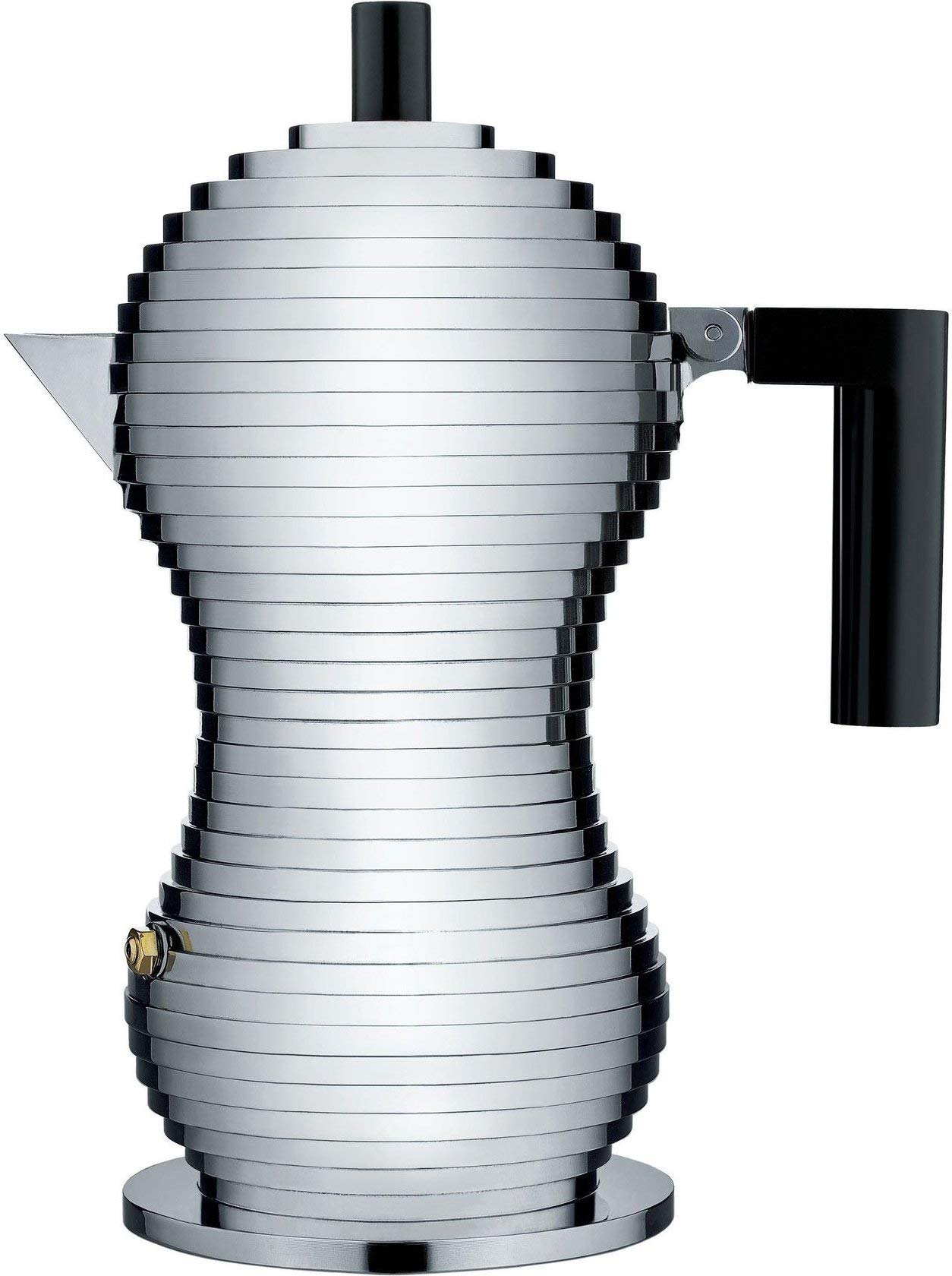 ALESSI ALES195/19 Espresso Coffee Maker, Stainless Steel & Plastic, Multicolor - Perfect for Home, Office & Cafe Use