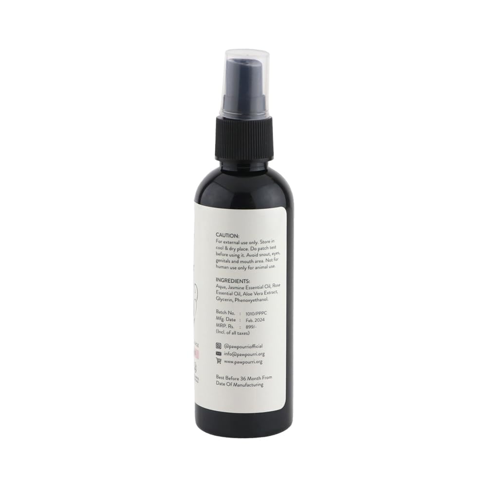 Long-Lasting Anti-Odor Cologne for Dogs & Cats | Jasmine & Lavender Scented Pet Perfume Spray - 3.38 fl oz - Freshens & Deodorizes Between Baths for Fresh-Smelling Pets