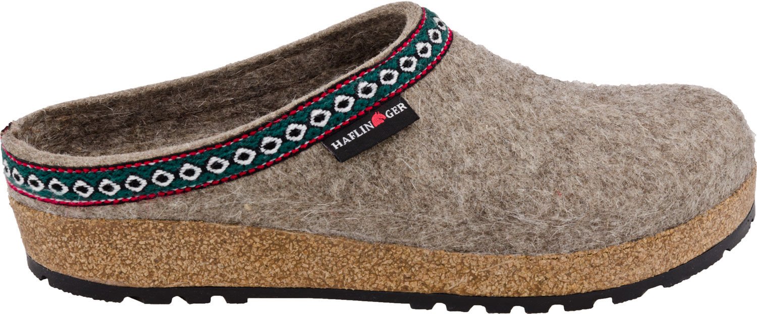 HAFLINGER Men's GZ Wool Slippers - Cozy Indoor/Outdoor House Shoes for Winter Comfort - Perfect for Home, Office & Relaxation