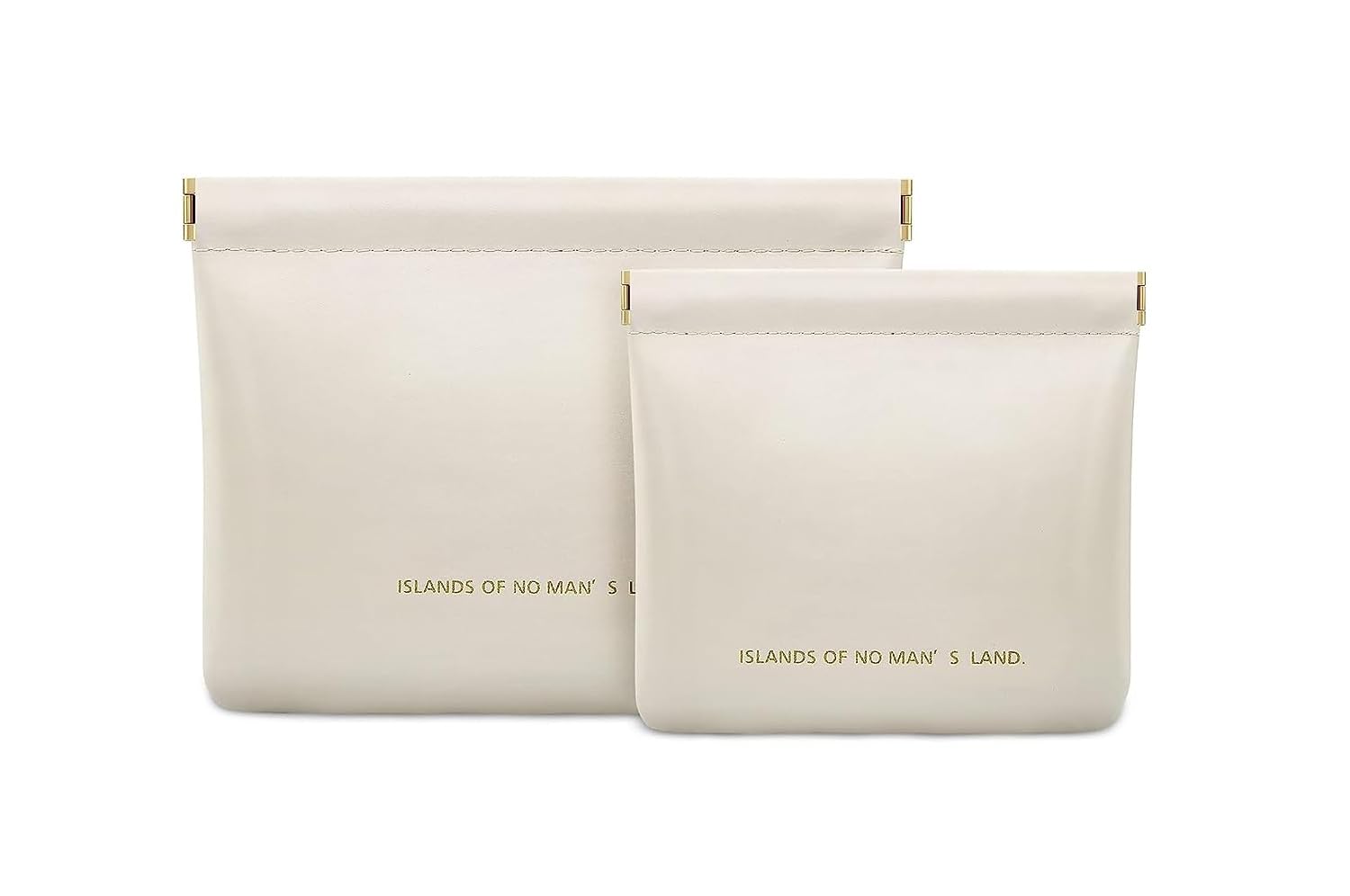 Waterproof Makeup Bag for Women - 2 Pack Travel Cosmetic Organizer Pouch, Coin Purse & Toiletry Case (White) | Perfect for Travel, Gym & Daily Essentials Storage