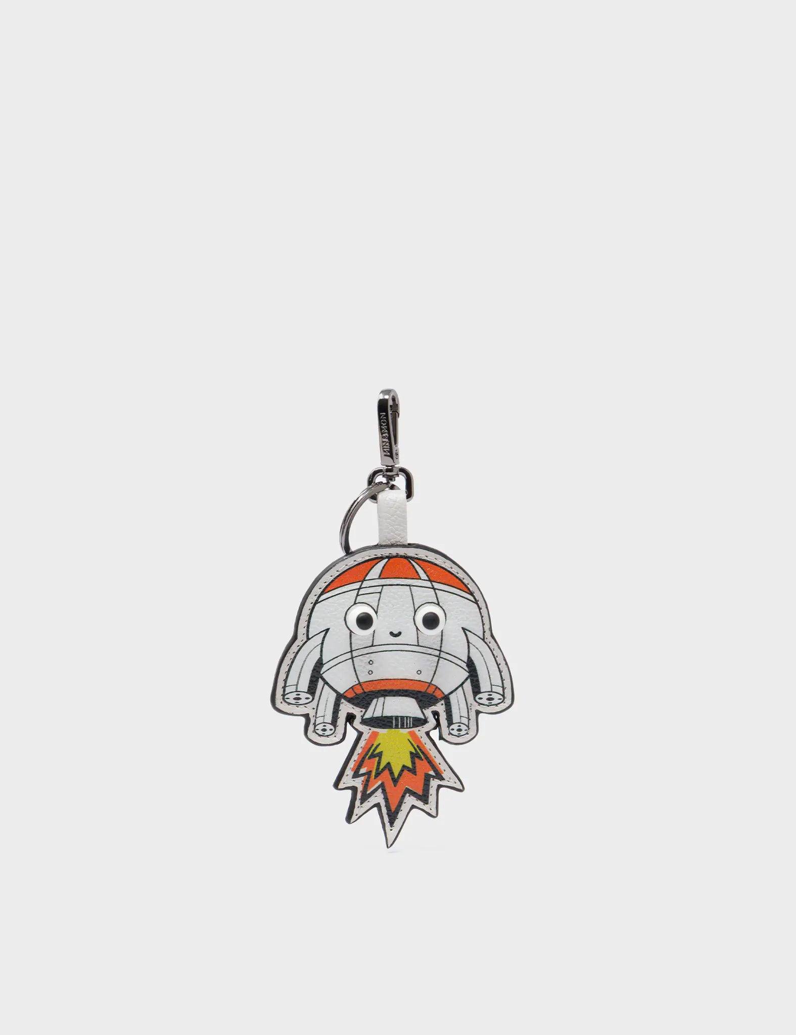 Helia Rocketship Charm - Cream Leather Keychain for Women & Men | Stylish Gift for Travelers, Space Enthusiasts | Perfect for Keys, Bags & Backpacks