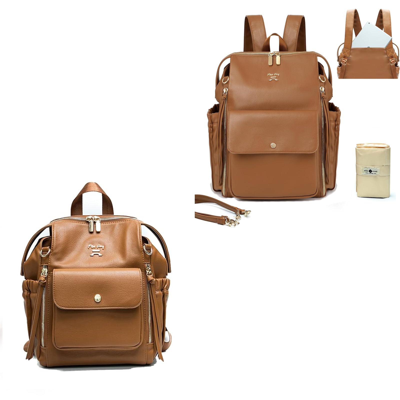 Miss Fong Diaper Bag Backpack - Large & Mini Baby Diaper Bags with Built-in Organizer | Perfect for Travel, Daycare & On-the-Go Parents