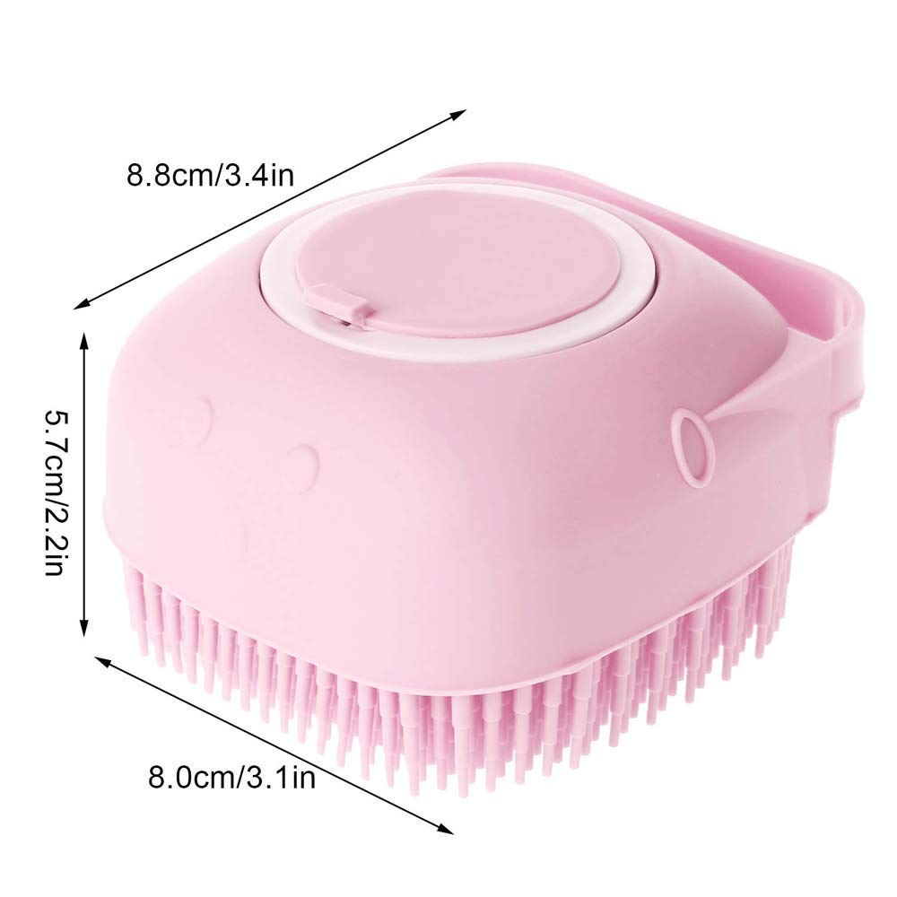 RD MALL Soft Silicone Bath & Body Brush with Soap Dispenser - Reusable Exfoliating Body Scrubber for Gentle Skin Massage - Perfect for Shower, Spa & Sensitive Skin Care