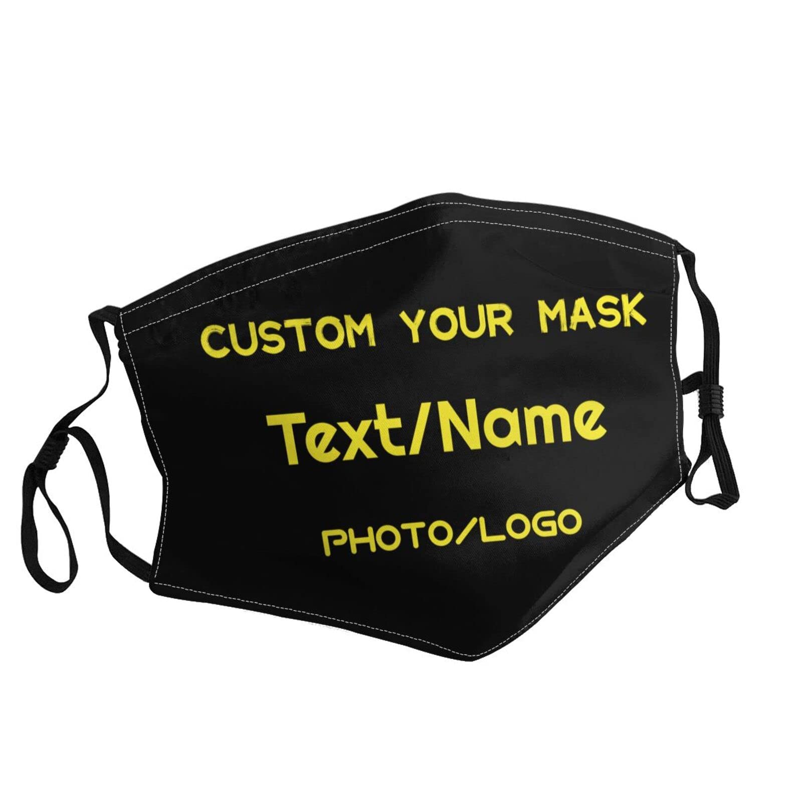 Custom Personalized Face Masks for Adults - Photo/Text Printed Reusable Cloth Masks for Men & Women - Ideal for Outdoor Activities, Travel, and Daily Protection