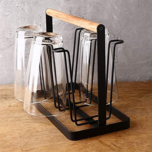 Dime Store Cup Stand - 6 Glass Holder for Kitchen, Home & Restaurants - Organize Coffee & Tea Mugs Perfectly for Countertops & Dining Tables