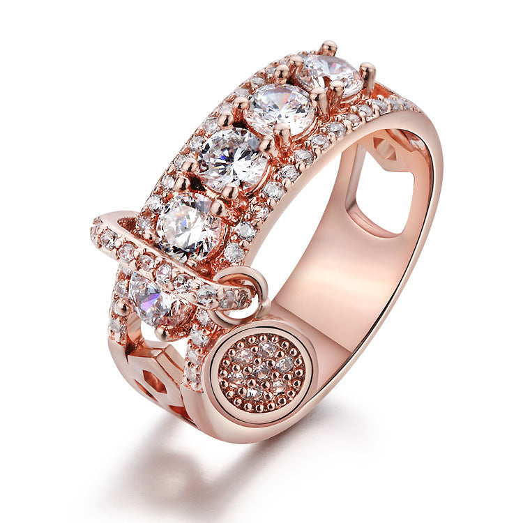 Chunky Dangle Charm Channel Thumb Ring for Women - Fashion Statement Jewelry A8496 | Perfect for Parties, Date Nights & Everyday Wear