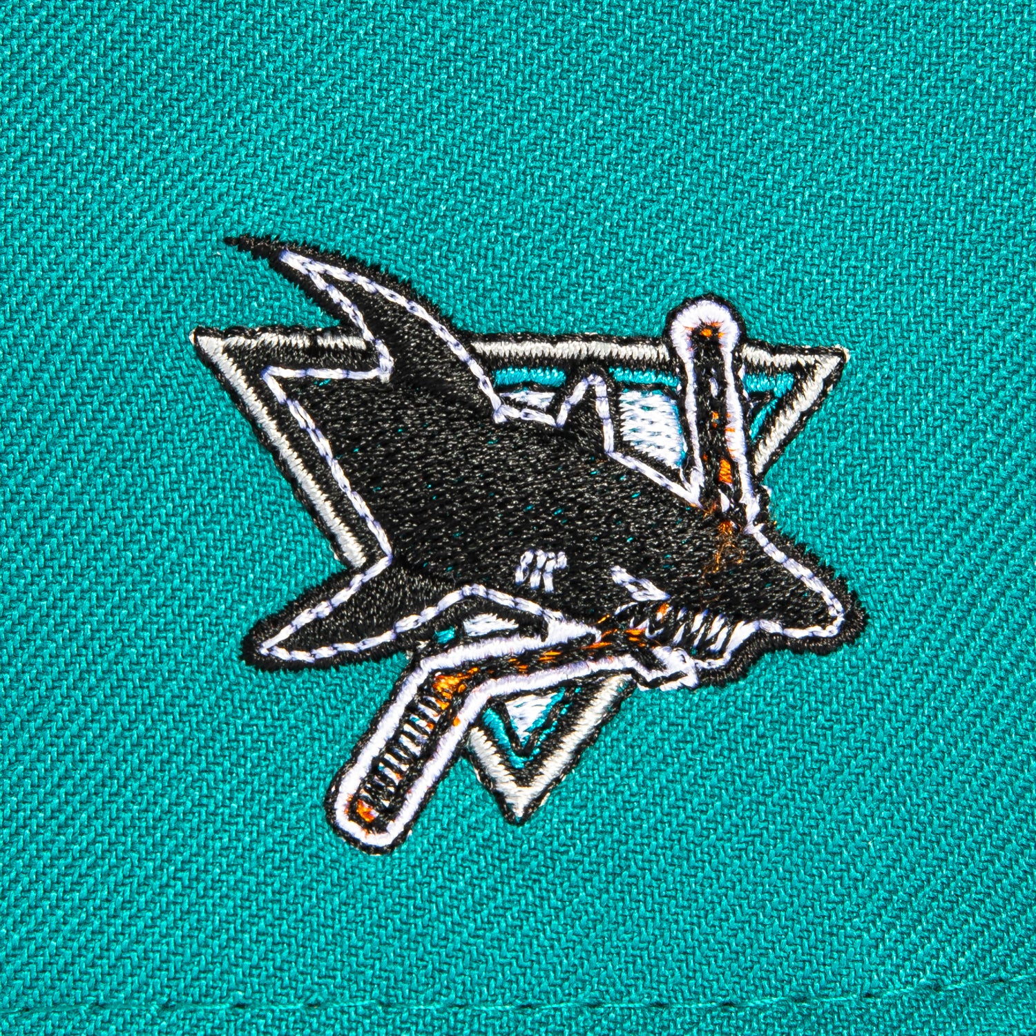 New Era 59Fifty San Jose Sharks Logo Patch Word Hat - Teal Snapback Baseball Cap for Men & Women - Perfect for Hockey Games, Sports Events & Streetwear Fashion