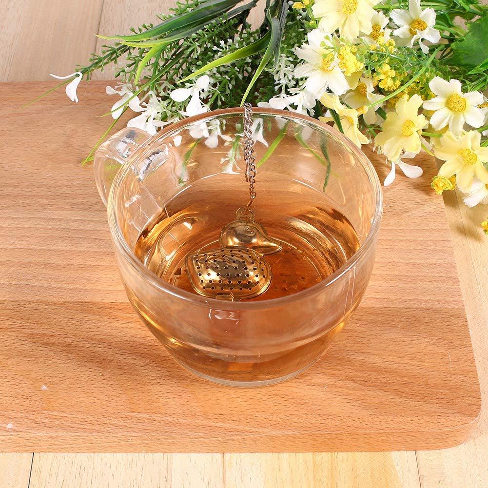 Premium Stainless Steel Duck-Shaped Loose Tea Infuser - Durable Mini Tea Strainer for Tea Lovers - Perfect for Home, Office, Kitchen & Tea House Brewing