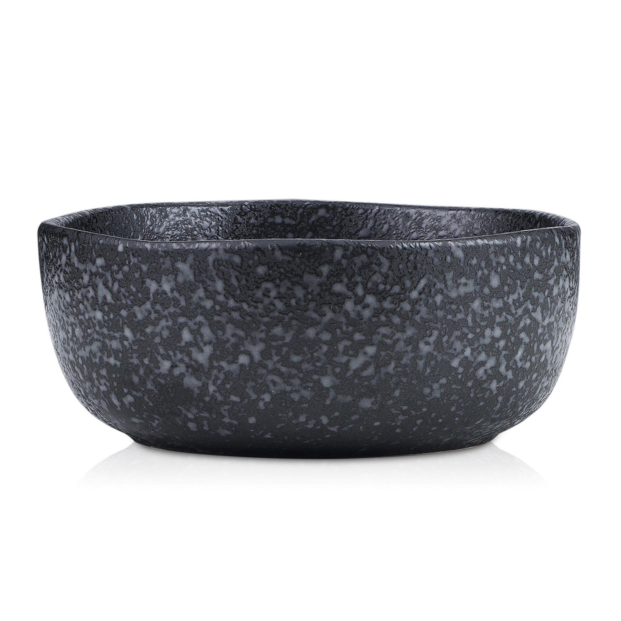 Premium Tom Stoneware Bowl - Elegant Black and White Reflection Design - Perfect for Soup, Salad, and Home Decor Serving