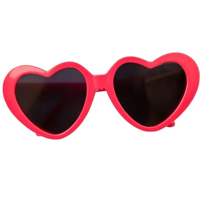 Stylish Rose Pet Heart Sunglasses for Small Dogs & Cats - Cute Sunflower Glasses for Pets, Perfect for Parties & Photo Props - Durable & Fashionable Pet Accessories for Outdoor Fun & Instagram Photos