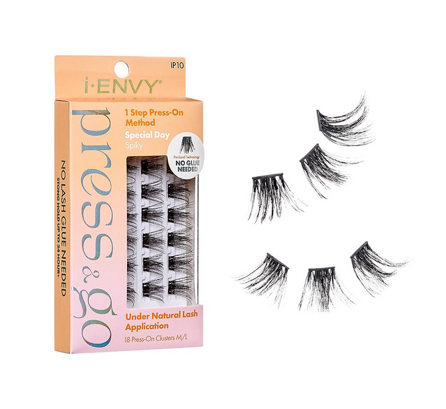 I ENVY PRESS & GO CLUSTER LASHES - Easy Apply False Eyelashes for Dramatic Eye Look (Perfect for Parties, Weddings & Special Occasions)