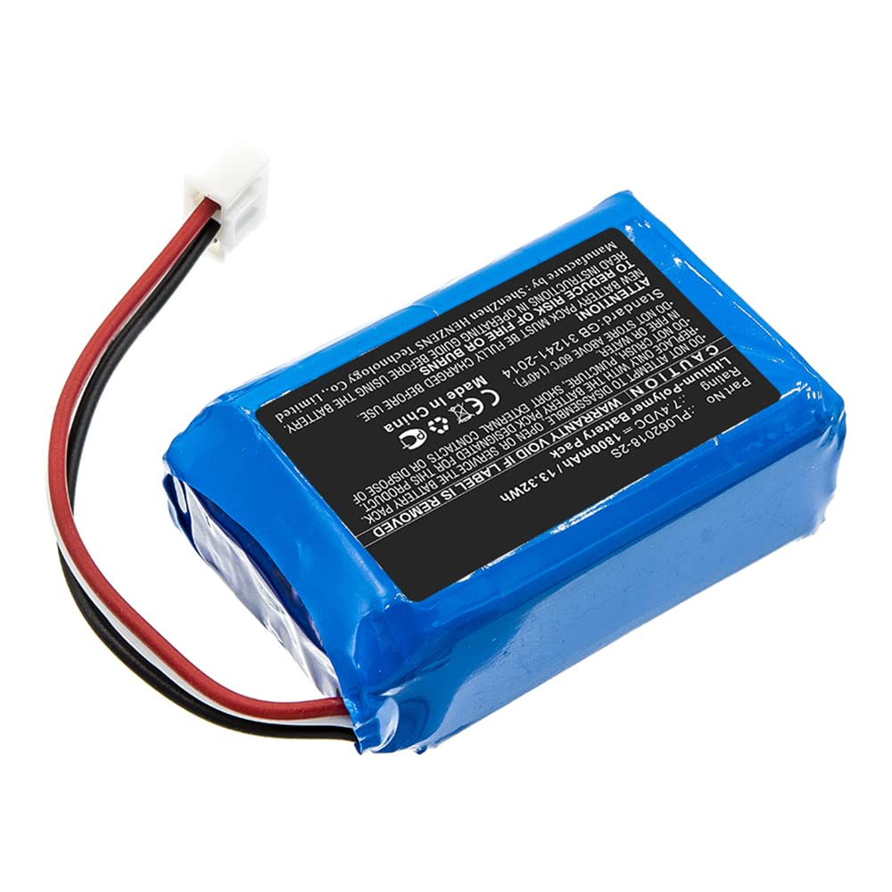 Synergy Digital Vacuum Cleaner Battery - 7.4V 1800mAh Li-Polymer Replacement for Sichler PL062018-2S | High Capacity & Long Lasting | Perfect for Home Cleaning, Car Detailing & Pet Hair Removal