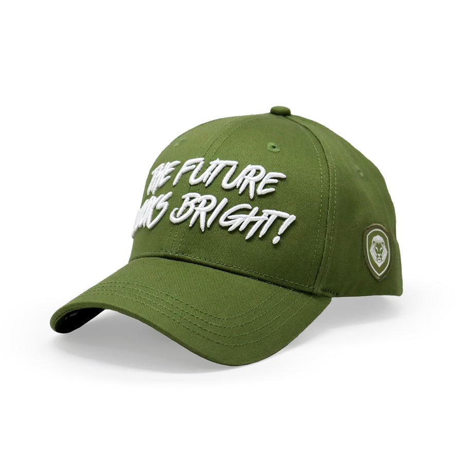 Future Looks Bright Army Green Snapback Hat - Trendy Adjustable Baseball Cap for Men & Women - Perfect for Outdoor Sports, Casual Wear, and Street Fashion