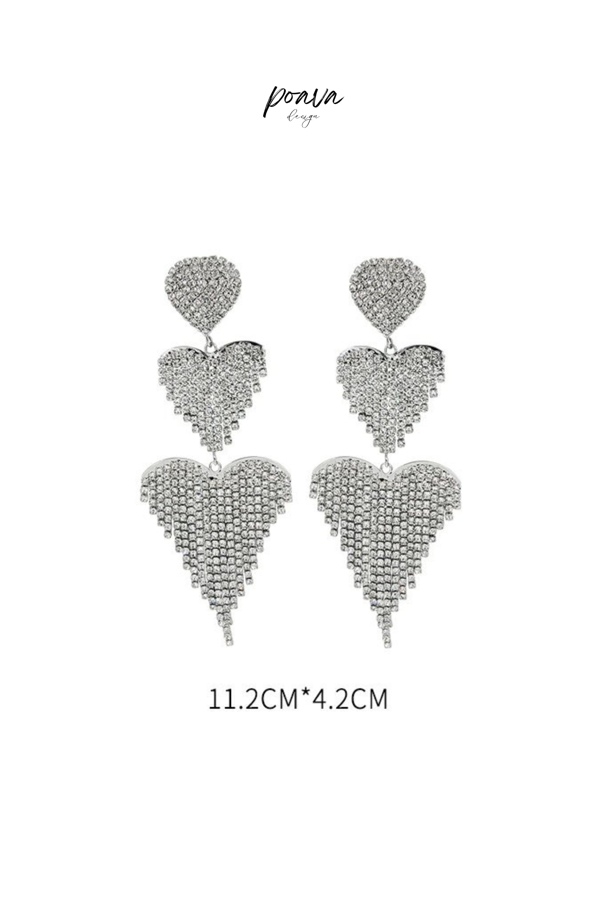 Sparkling Crystal Drop Earrings for Women - Elegant Dangle Earrings for Party, Wedding & Evening Wear