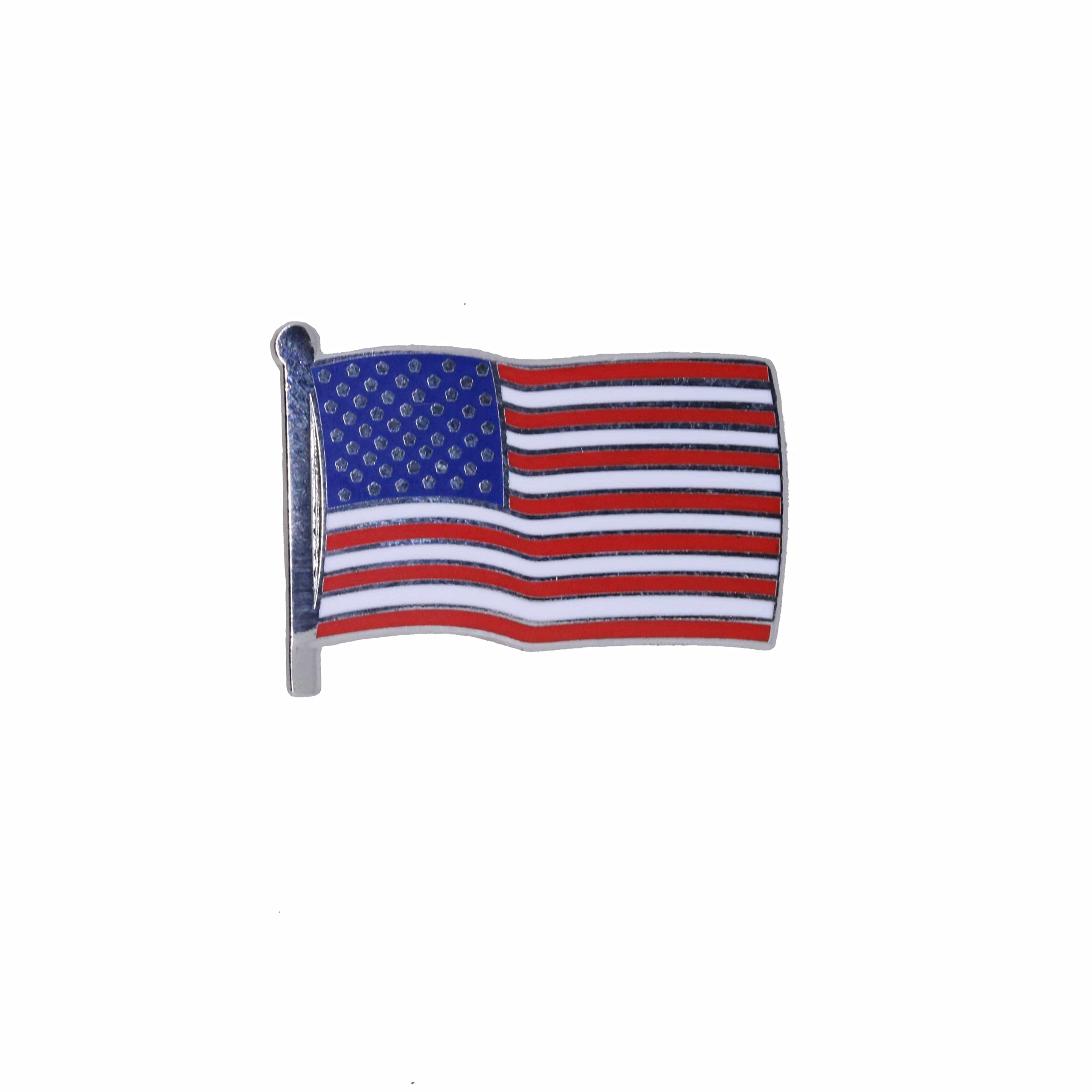 Jim Clift Design American Flag Enamel Lapel Pin - Patriotic Accessory for Suits, Hats & Bags | Perfect for Veterans Day, Memorial Day & 4th of July Celebrations