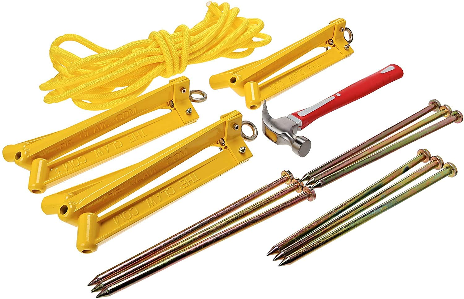 The Claw C-100 Aircraft Tie Down Kit - 14-Piece Heavy Duty Anchoring System for Airplanes, Helicopters & Small Aircraft - Perfect for Hangar Storage, Outdoor Parking & Storm Protection