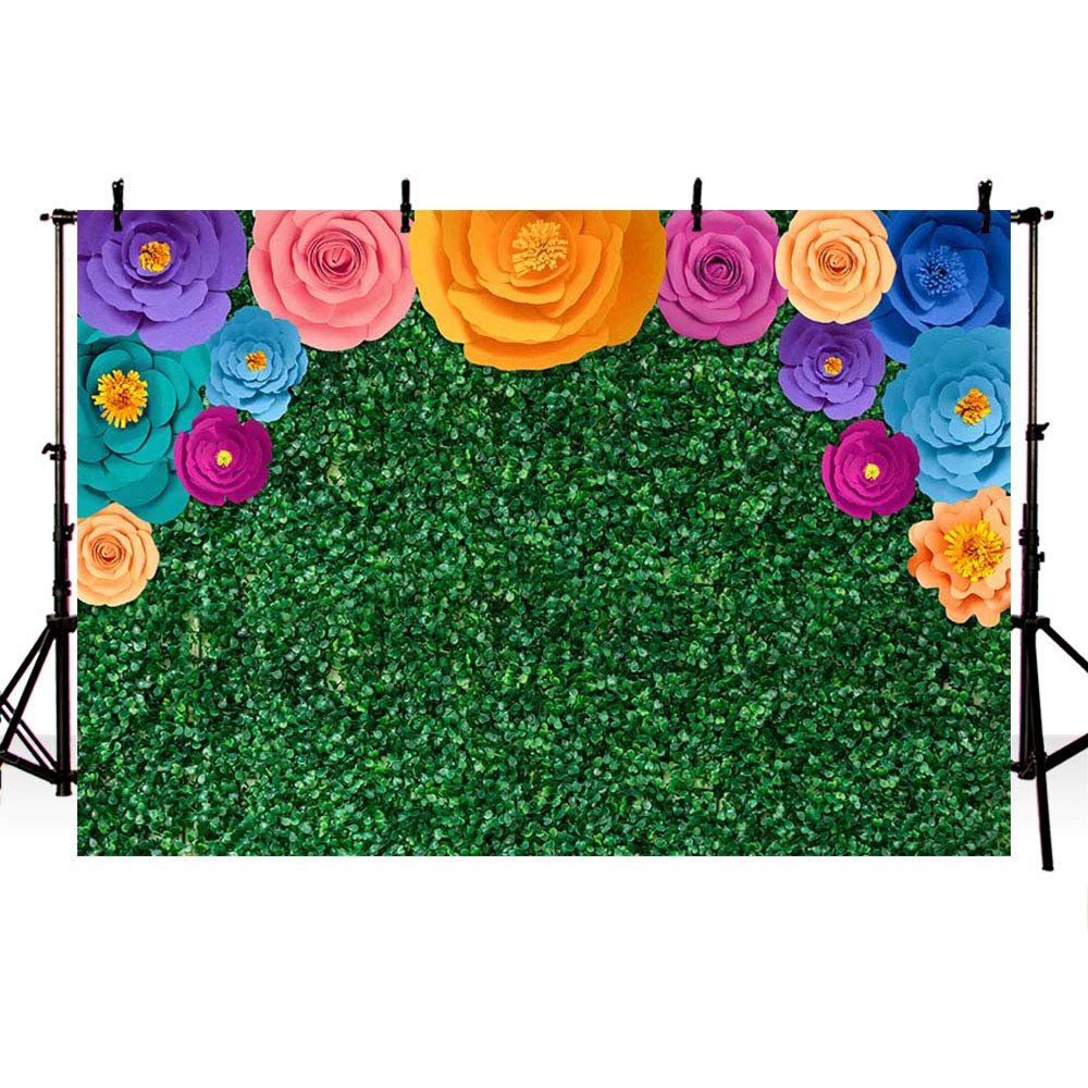 MEHOFOND Mexican Fiesta Party Backdrop - 8x6ft Vinyl Photography Background with Green Leaves Design for Birthday Decorations, Festival Events & Photo Studio Props | Perfect for Cinco de Mayo, Themed Parties & Social Media Backdrops