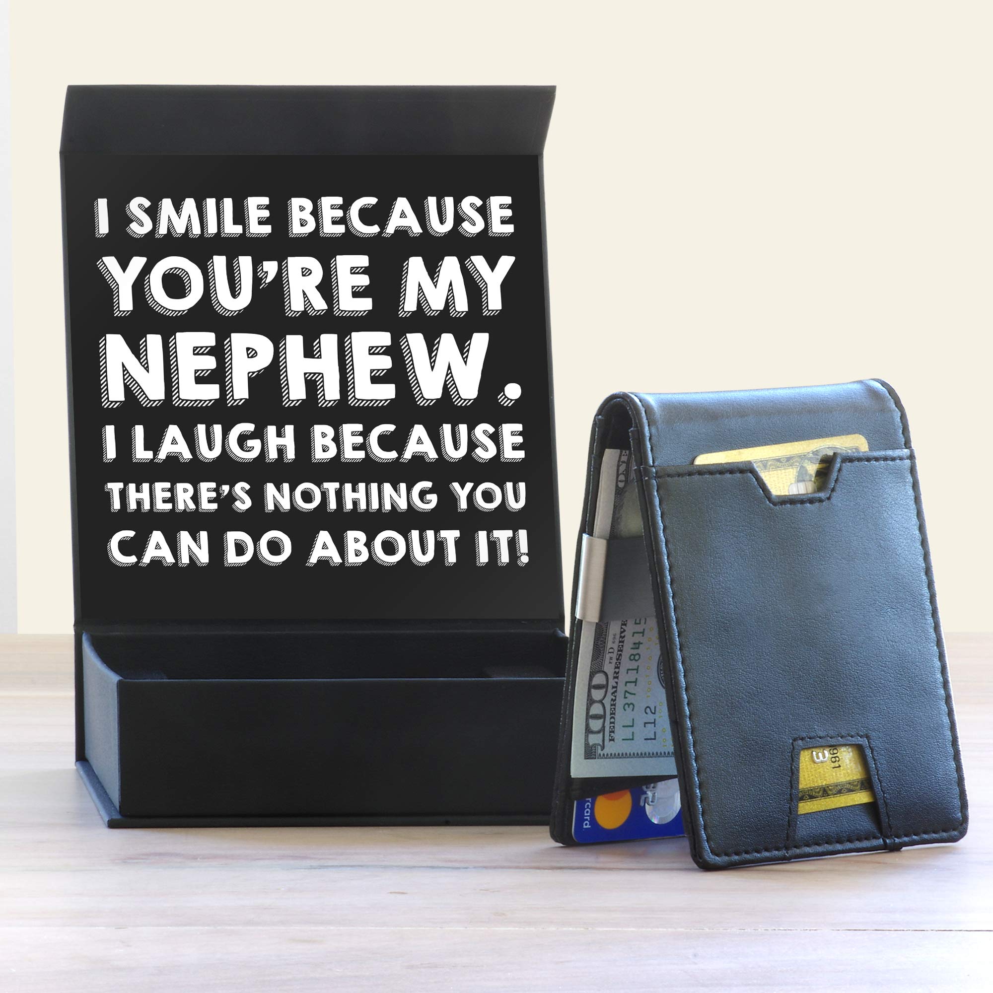 Funny Nephew Birthday & Holiday Gift Box with Card - Perfect for Christmas, Graduation & Special Occasions