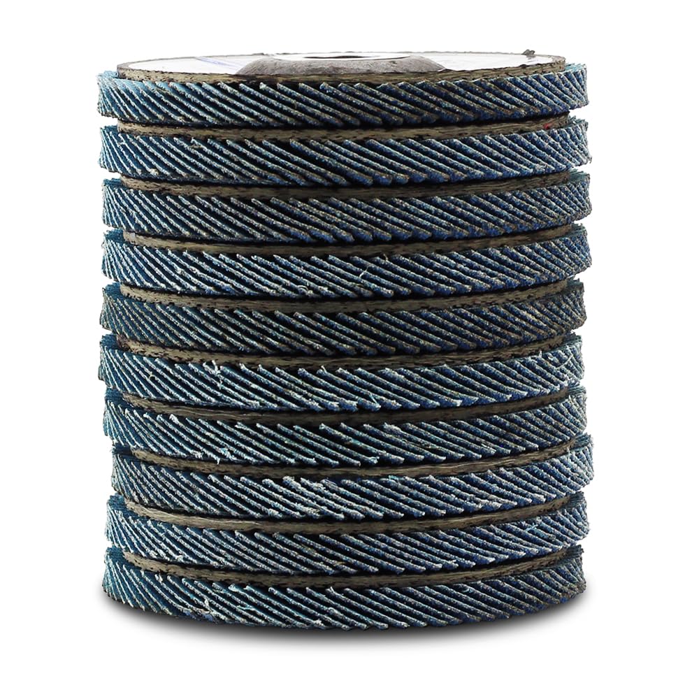 4 Inch Zirconia Abrasive Flap Discs (10 Pack, 60 Grit) - 4