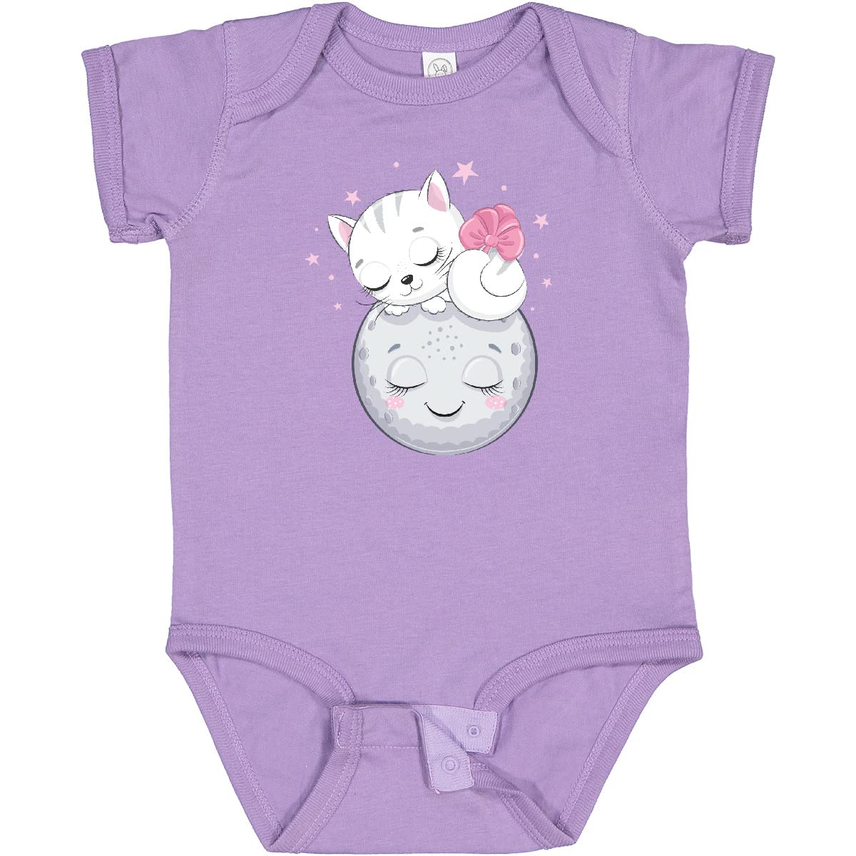Inktastic Cat on The Moon Baby Bodysuit - Cute Astronaut Cat Onesie for Newborn & Infant - Perfect for Baby Showers, Birthdays & Photo Shoots