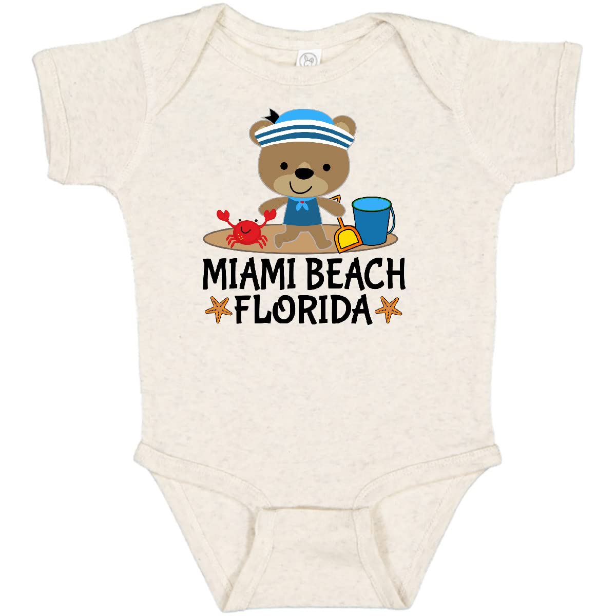 Inktastic Miami Beach Florida Cute Vacation Baby Bodysuit - Soft Cotton Infant Onesie for Beach Trips & Family Vacations