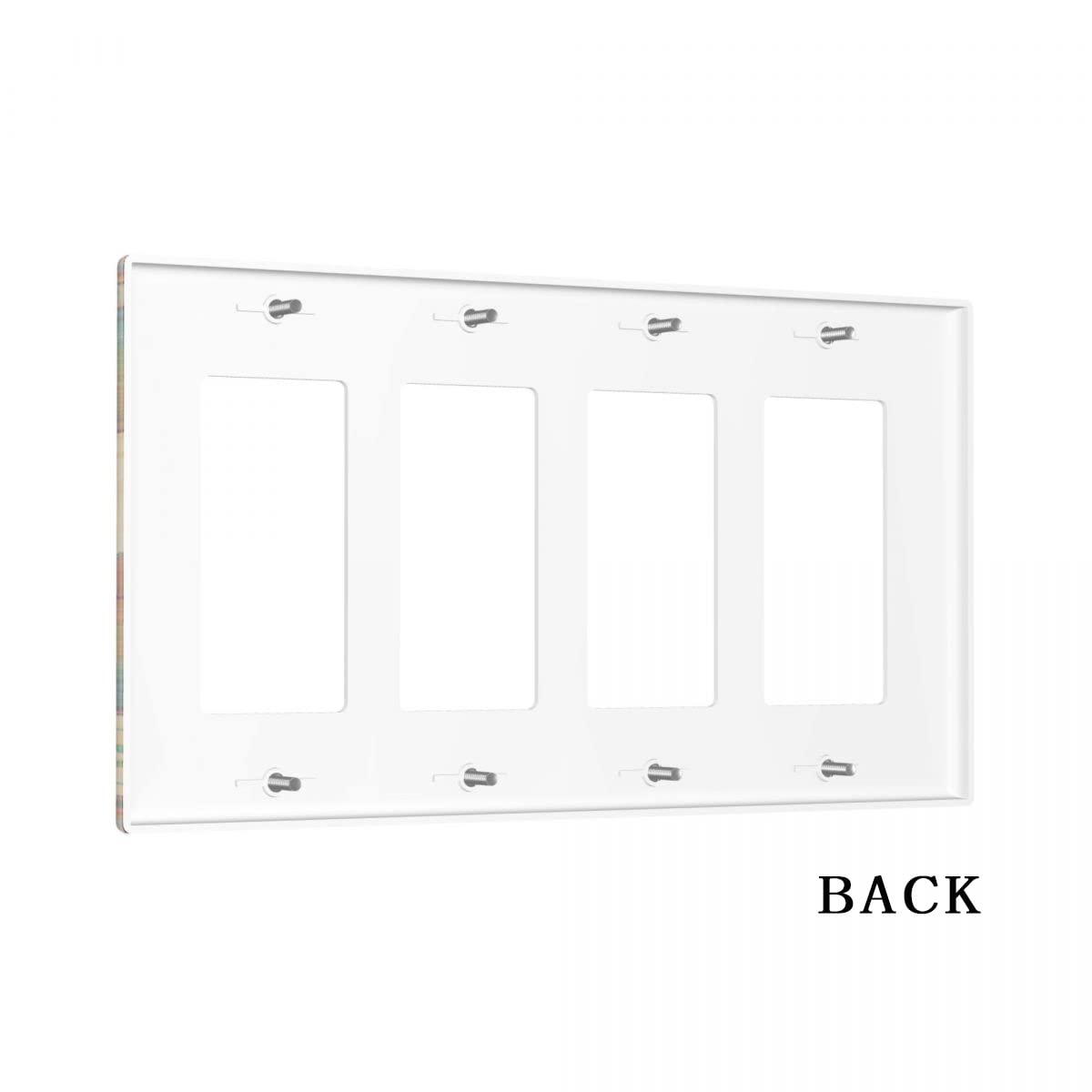 Southwest Native American Kokopelli 4-Gang Rocker Light Switch Cover - Decorative Quad Wall Plate for Home & Office - 4.5