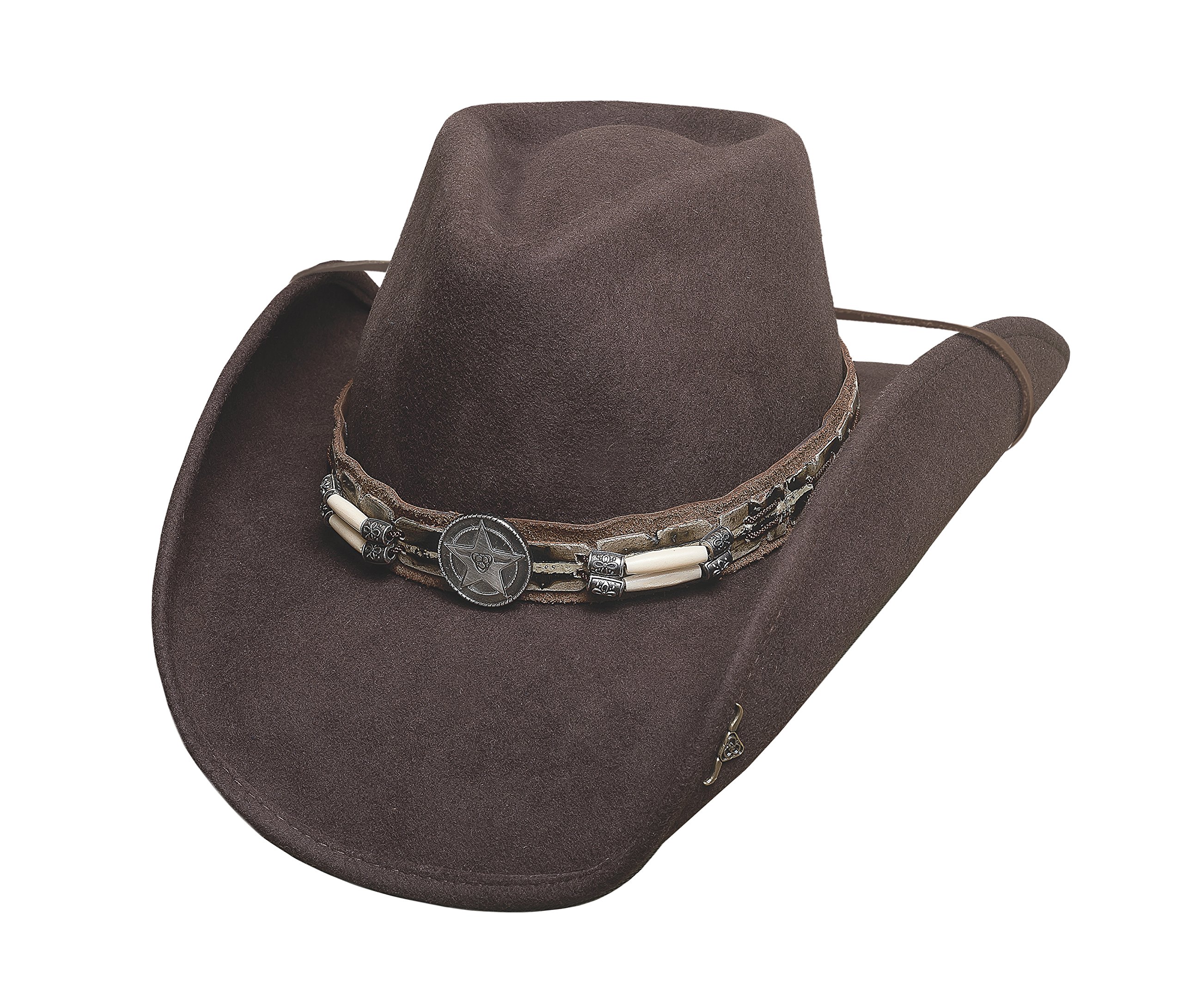 Montecarlo Bullhide Hats SKYNARD Premium Wool Cowboy Western Hat for Men - Durable & Stylish Rodeo, Ranch, and Outdoor Activities