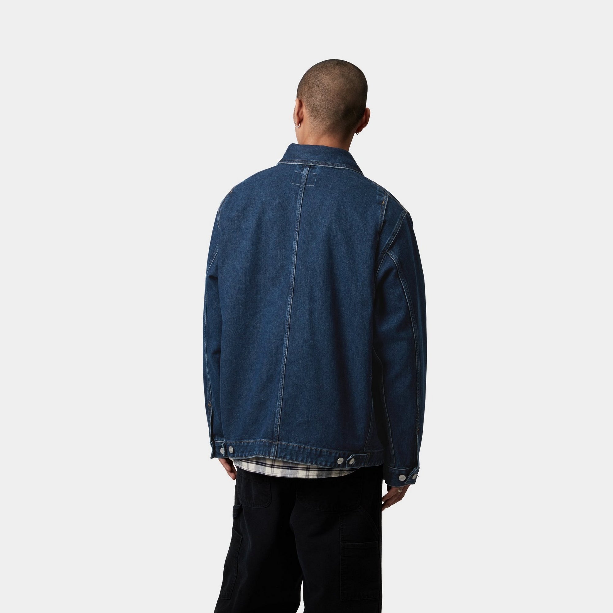 OG Double Front Jacket - Stone Washed Blue Denim Jacket for Men & Women | Vintage Style Outerwear for Casual Wear, Street Fashion & Fall Layering