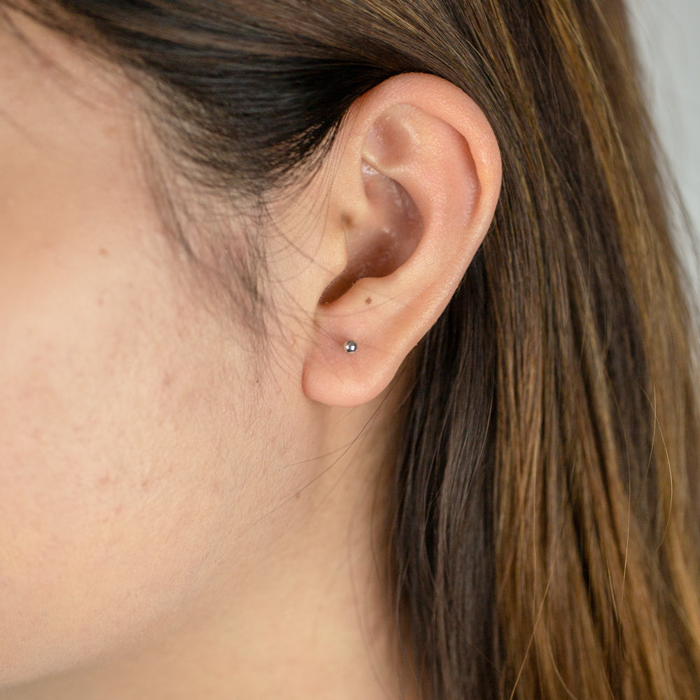 9ct White Gold 3mm Ball Stud Earrings - Classic Minimalist Jewelry for Women - Perfect for Everyday Wear, Gifts & Special Occasions