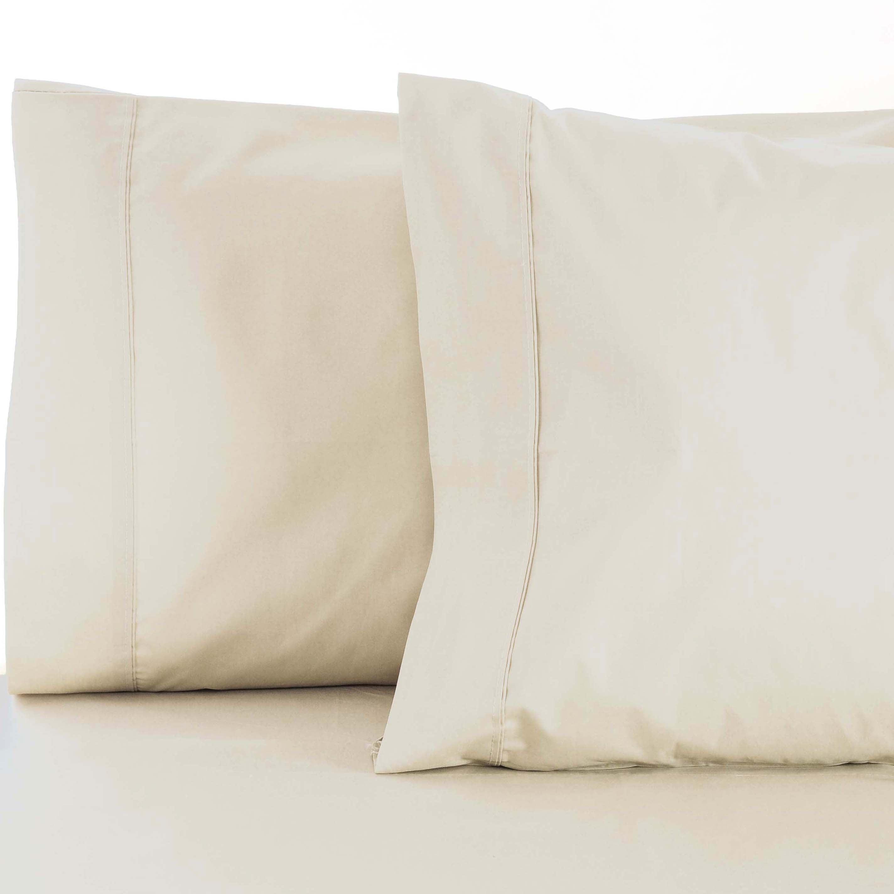 Premium 600 Thread Count Cotton Blend Pillowcase Set - Soft & Breathable for Ultimate Comfort - Perfect for Bedroom, Hotel, and Home Decor