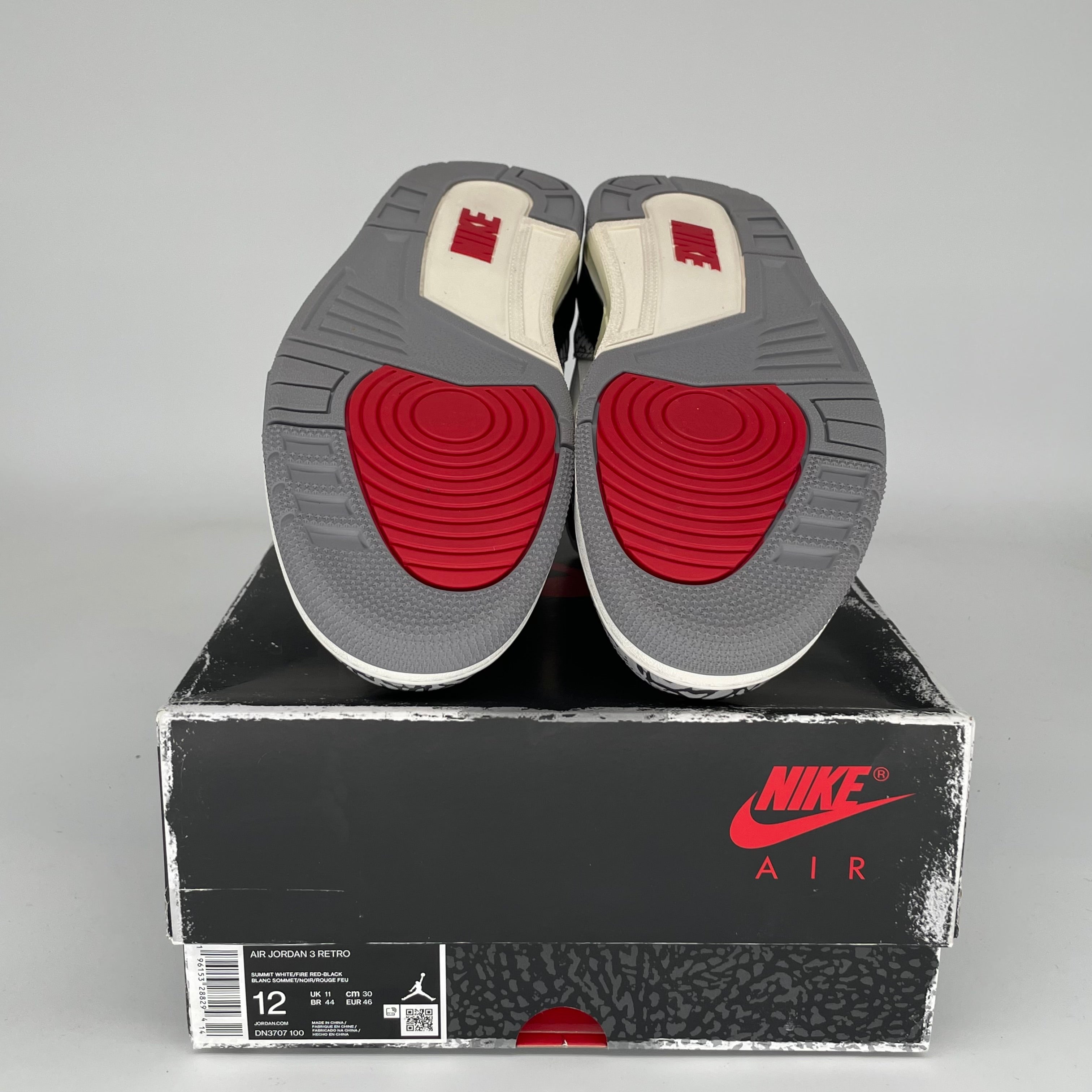 Original Air Jordan 3 White Cement Reimagined - Men's Size 12 (DN3707-100) - Authentic Retro Basketball Shoes for Sneaker Collectors & Streetwear Fashion
