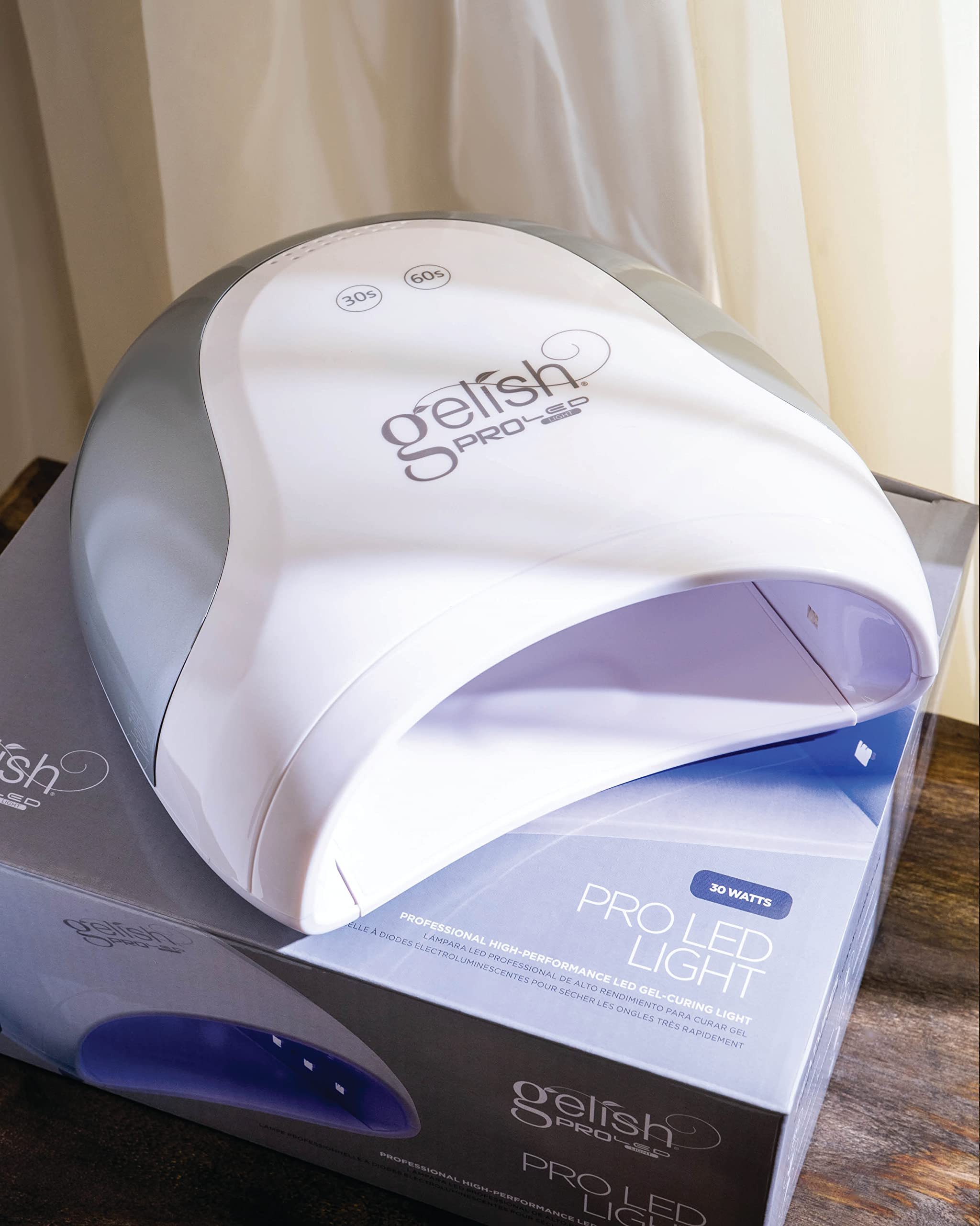 Gelish Pro LED Light - Professional Gel Nail Lamp for Fast Drying, Compact & Portable UV/LED Nail Dryer for Home & Salon Use, Pedicure-Friendly, No Bulb Replacement Needed - Perfect for DIY Manicures, Nail Art, and Professional Nail Services.