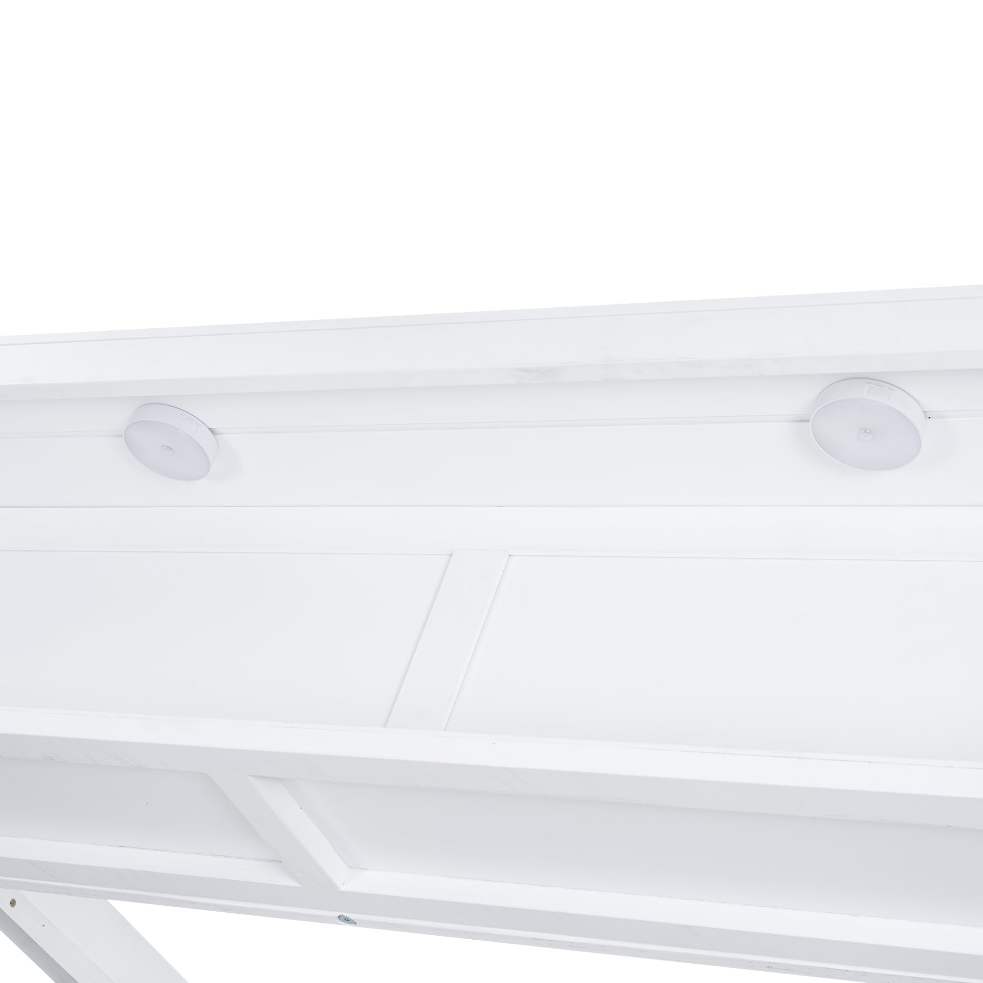 Bellemave Full Size House Bed Frame with LED Lights and Storage - Wooden Platform Bed for Kids, Teens, Boys & Girls - No Box Spring Needed - White - Perfect for Bedrooms, Playrooms & Sleepovers