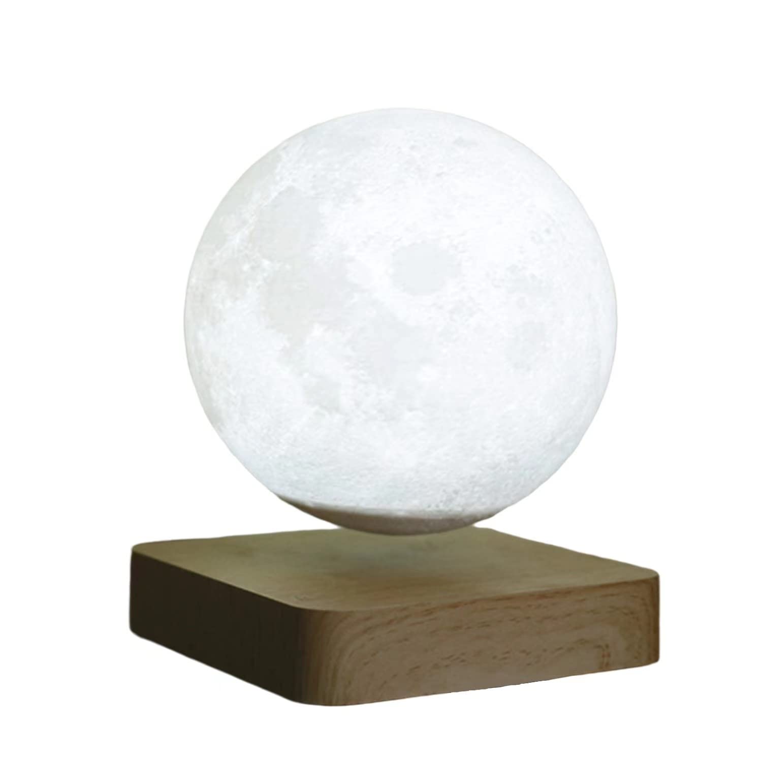 CustomyLife 5.5 Inch 3D Moon Lamp - Floating LED Night Light with Galaxy Projection, Magnetic Base & 3 Color Modes - Perfect Bedroom Decor for Women, Men, Kids - Ideal for Romantic Gifts, Nursery Lighting, Meditation Room Ambiance, and Home Decoration