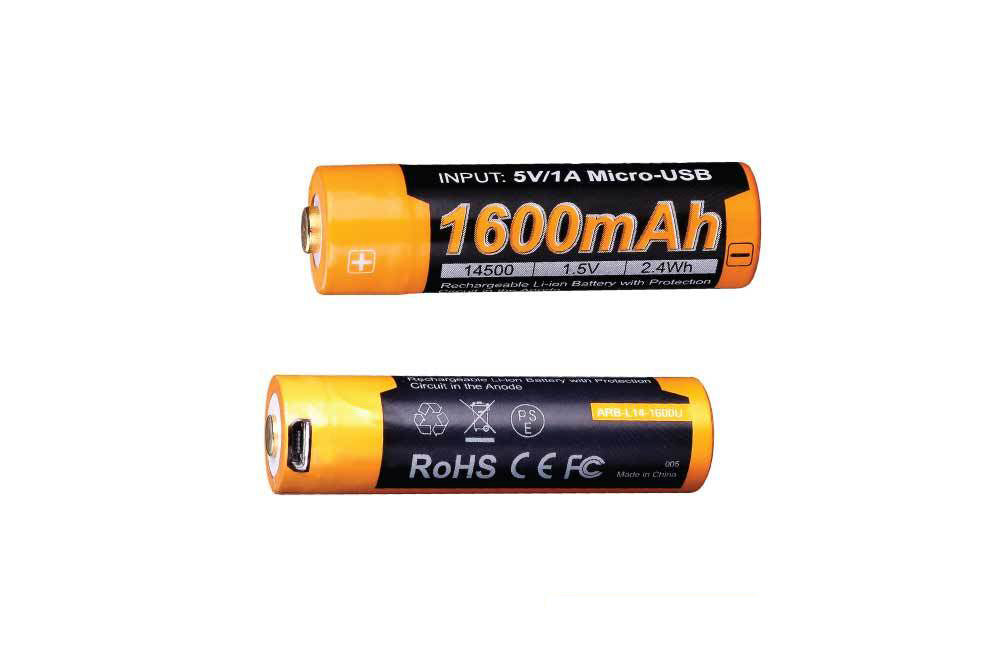 Fenix ARB L14 1600mAh 1.5V USB Rechargeable Lithium-ion AA Battery - Perfect for Flashlights, Cameras & Emergency Kits