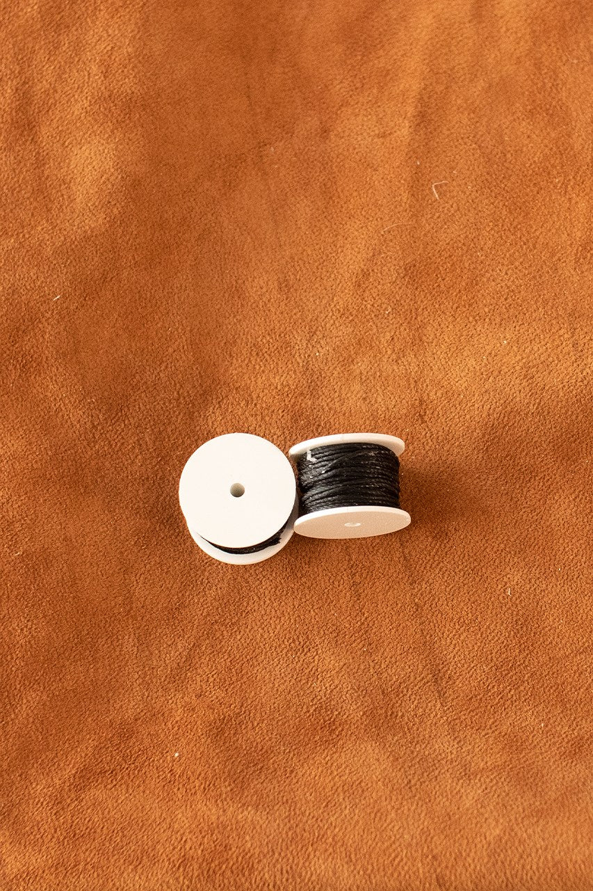 Premium Black Yarn Coil for Sewing Awl - Strong & Durable Thread Spool for Leather Craft, Bookbinding & DIY Repairs - Perfect for Hand Stitching & Upholstery Projects