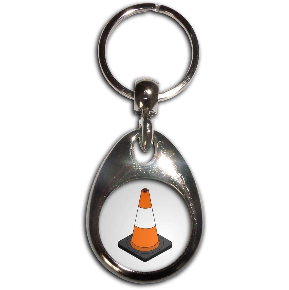 Chrome Traffic Cone Key Ring for Car & Home Keys