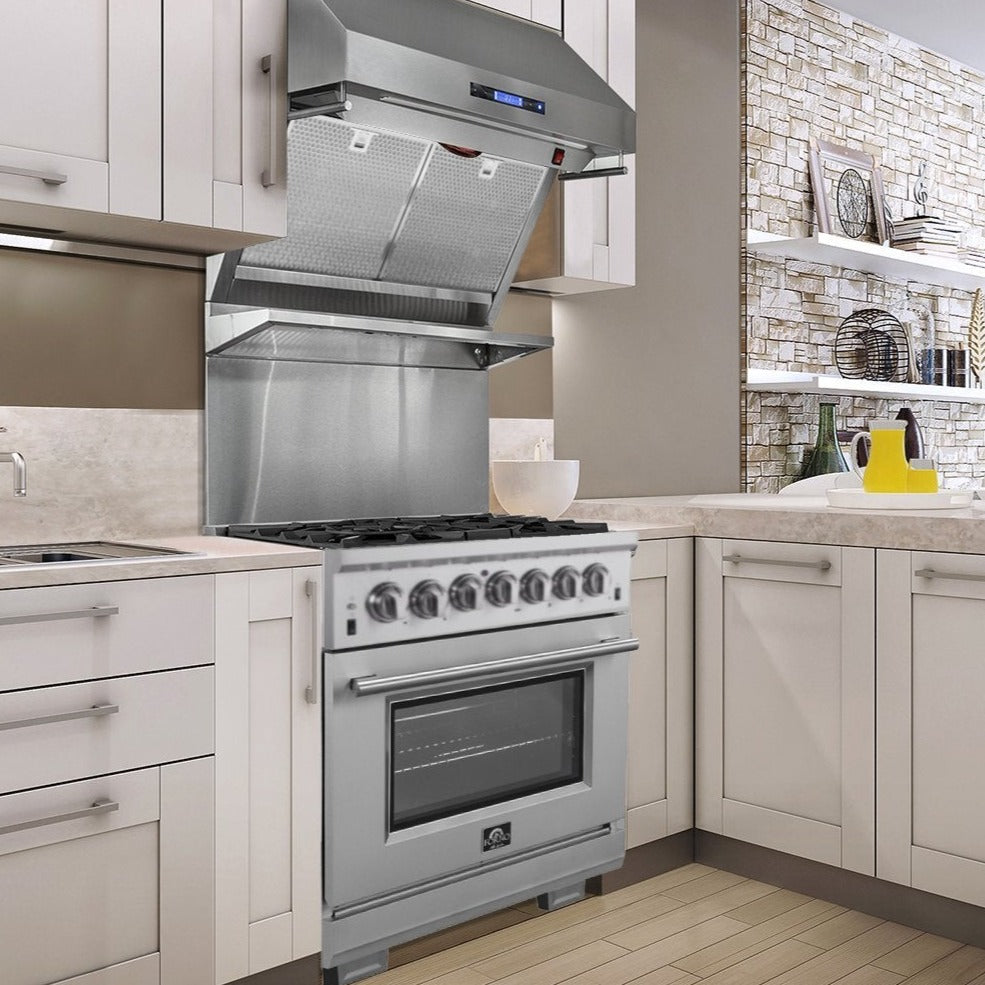 FORNO Fratta 30 Platinum Freestanding Dual Fuel Range - 30